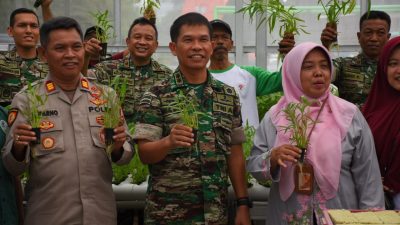 Dandim 0501/Jakpus Ikuti Pencanangan Urban Farming Serentak Jajaran Kodam Jaya