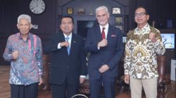 Ketua Mahkamah Agung (MA) RI, Muhammad Syarifuddin, menerima kunjungan kehormatan dari Duta Besar Brasil untuk Indonesia George Monteiro Prata, Rabu (22/11/2023).