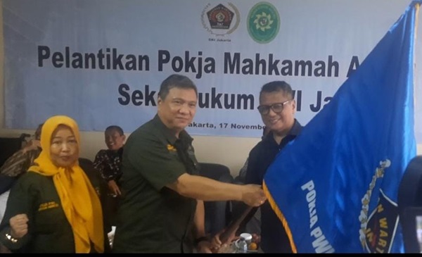 Jimmy Endey resmi menjabat sebagai Ketua Kelompok Kerja (Pokja) Mahkamah Agung (MA) RI Seksi Hukum Persatuan Wartawan Indonesia (PWI) Jaya.