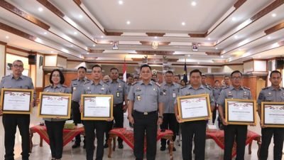 lima Unit Pelaksana Teknis (UPT) di lingkungan Kanwil Kemenkumham Bali berhasil meraih penghargaan P2HAM.