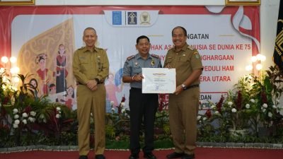 Pemerintah Kabupaten Asahan menerima penghargaan Kabupaten Peduli Hak Asasi Manusia (HAM) Provinsi Sumatera Utara