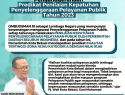 Pemkot Bekasi Raih Zona Hijau Kualitas Tertinggi Pelayanan Publik