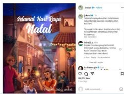 Pesan Natal Presiden Jokowi Diunggah di Instagram
