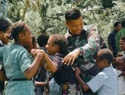 Anak-anak di Perbatasan RI-PNG Diajak Satgas Yonif 122/TS Tingkatkan Nilai Kebangsaan
