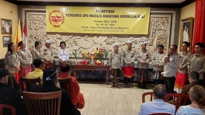 Pelantikan Pengurus DPD MAHASI Provinsi Bali di Cetya Siwa Buddha Dharma Mahayana, Renon, Denpasar, Bali, Sabtu (6/1/2024)