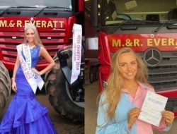 Milly Everatt Dulu Ratu Kecantikan Inggris, Kini Jadi Sopir Truk