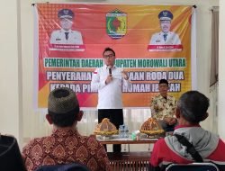 Bupati Morut Naikkan Honor Linmas-Lembaga Adat Desa Awal 2024
