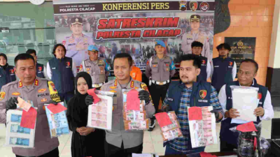 Keterangan pers Polresta Cilacap soal yang palsu - Foto: istimewa