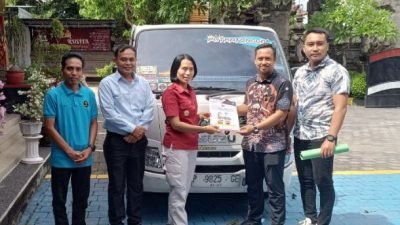 Serah terima barang sitaan titipan berupa mobil pick up dari Ditreskrimsus Polda Bali kepada Rupbasan Kelas I Denpasar, Jumat (12/1/2024).