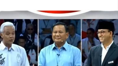 Tiga capres siap mengikuti debat terakhir dengan tema "Kesejahteraan Sosial, Kebudayaan, Pendidikan, Teknologi Informasi, Kesehatan, Ketenagakerjaan, Sumber Daya Manusia, dan Inklusi" di JCC Senayan, Minggu (4/2/2024). Dok.KPU