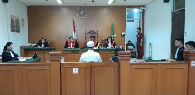 Sidang perkara dugaan pemalsuan dokumen keimigrasian dengan terdakwa WNA Suriah, Malik Hafian di PN Jakarta Timur, Selasa (27/2/2024).