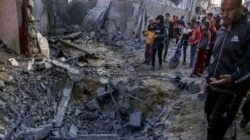 Serangan Israel. Tempat pengungsi warga Palestina di Rafah porak poranda akibat serangan udara dan gempuran artileri tentara Zionis Israel belum lama berselang (Foto: Istimewa)