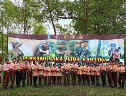 Dandim 0819 Bersama Kontingen Pramuka Pasuruan Ikuti Persami Saka Wira Kartika di Coban Talun Malang