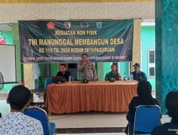 TMMD Kodim Pasuruan Sosialisasi Kamtibmas ke Masyarakat