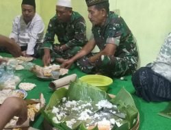 Kepedulian Satgas TMMD, Hadiri Tahlil dan Do’a Bersama