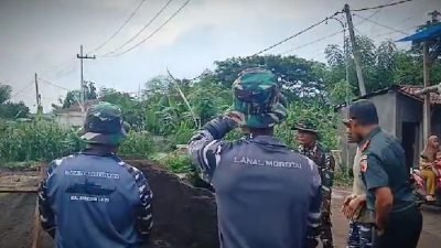 Dandim 0819/Pasuruan Tinjau Pembangunan “Plengsengan” TMMD 119