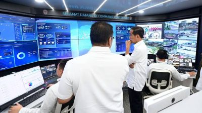 Pusat Komando IKN dan Studio Mini TVRI Ditinjau Presiden Jokowi
