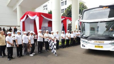 14 Bus Mudik Gratis Dilepas Jaksa Agung ke Jawa Hingga Sumatera