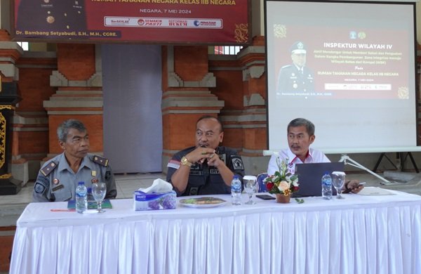 Sampaikan Arahan Penting, Inspektur IV Kemenkumham Kunjungi Rutan Negara