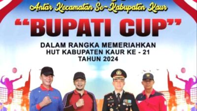 Peringati HUT ke-21 Kabupaten Kaur, Dispora Gelar Turnamen Bola Voli Bupati Cup 2024