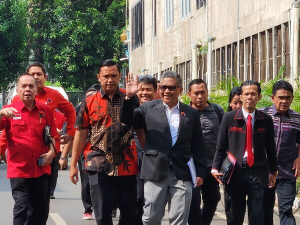Sekjen PDIP Hasto Kristiyanto di Polda Metro Jaya. (DPP PDIP)