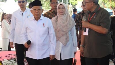 Wakil Presiden K.H. Ma’ruf Amin, didampingi Wury Ma’ruf Amin, melakukan kunjungan kerja ke Kawasan Industri Pasuruan Industrial Estate Rembang (PIER)