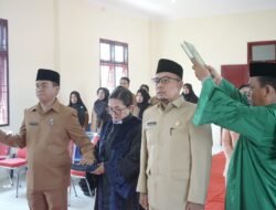 Bupati Lantik 2 Pejabat Administrator Dukcapil Kabupaten Asahan