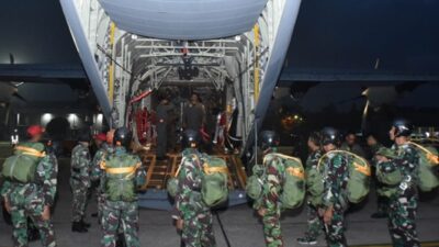 Lanud Husein Sastranegara Dukung Kegiatan Penerbangan Terjun Malam Siswa Jump Master Angkatan ke-27