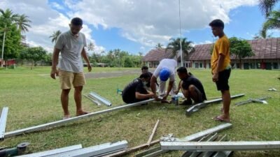 Kembangkan Pembinaan Kemandirian, Lapas Terbuka Lombok Tengah Bekali Warga Binaan Keterampilan Konstruksi Baja Ringan