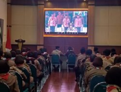 Kodim 0819 Pasuruan Ikuti Upacara Hari Pramuka ke-63 Via Virtual