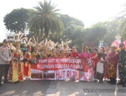 Kodim 0501/Jakpus Laksanakan Pengamanan Kirab Bendera Pusaka Merah Putih