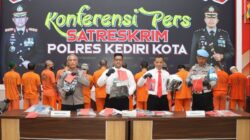 Polres Kediri Kota Ungkap 8 Perkara Pidana pada Juli 2024, Ini Kasusnya