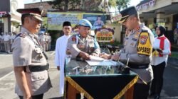 Kapolres Pimpin Sertijab Kabag, Kasat dan Kapolsek Jajaran Polres Kediri Kota