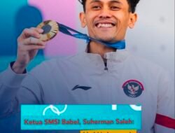Apresiasi Perjuangan Veddriq Leonardo, Ketua SMSI Babel Suherman Saleh: Indonesia Menyala di Olimpiade Paris 2024