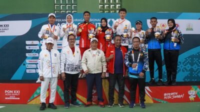 SOFT TENIS PON XXI 2024 – Final Ganda Campuran, Aceh Sabet Emas, NTB Perak