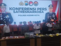 Satresnarkoba Polres Kediri Kota Ungkap 10 Kasus Pidana, 12 Ditangkap