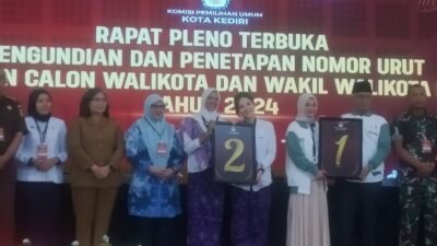 KPU Kota Kediri Tetapkan Resmi Nomor Urut Paslon Pilkada 2024