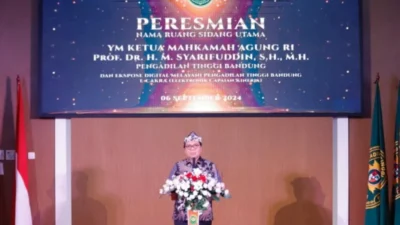 Ketua MA Bangga Bisa Resmikan Ruang Sidang Utama PT Bandung