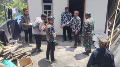 Koramil Sukapura Lakukan Monev Hasil Pengerjaan Fisik Desa Binaan