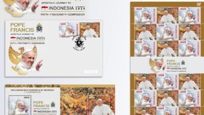KWI-Kemkominfo-PT Pos Indonesia Luncurkan Perangko Khusus Kunjungan Paus Fransiskus