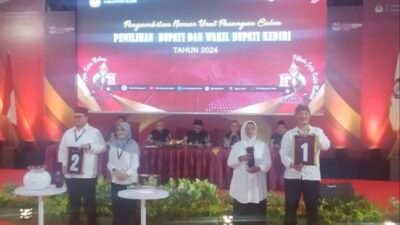 Nomor Urut Paslon Pilkada Kabupaten Kediri: Deny-Muda 1, Dhito-Dewi 2