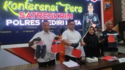 Satreskrim Kediri Amankan 2 Perampok Minimarket Bersenjata