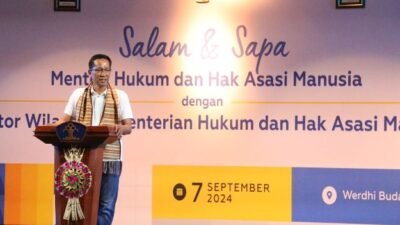 Menkumham Supratman: Mari Bekerja Sesuai Aturan dan Utamakan Pelayanan
