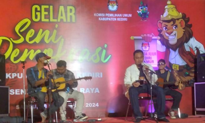 KPU Kabupaten Kediri Gelar Seni Demokrasi Bareng Seniman dan Budayawan