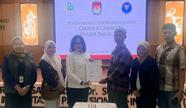 KPU Terima Berita Acara Hasil Pemeriksaan Kesehatan Bapaslon Wali Kota Kediri