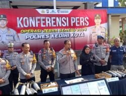 Operasi Zebra Semeru 2024, Polres Kediri Kota Tindak 1.590 Pelanggar Lalu Lintas