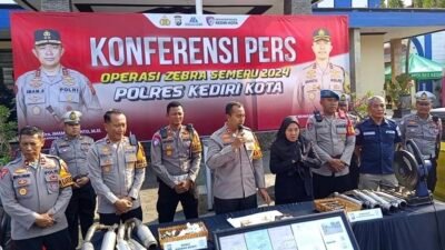 Operasi Zebra Semeru 2024, Polres Kediri Kota Tindak 1.590 Pelanggar Lalu Lintas