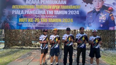 Dandim 0819/ Pasuruan Berikan Semangat Para Atlet Triathlon
