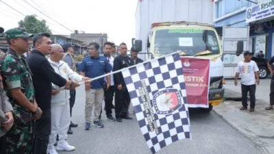 Bupati Asahan Lepas Distribusi Logistik Pilkada 2024