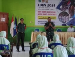 Bati Tuud Koramil 0819/04 Berikan LDKS ke SMPN 2 Kejayan